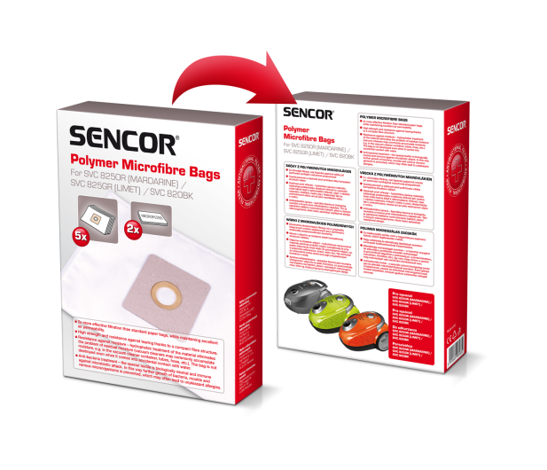 SENCOR Worki do odkurzaczy SVC820/825 5 szt. - 1391919 - zdjęcie
